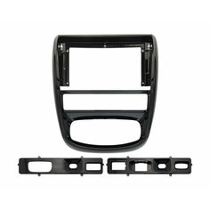Переходная рамка Renault Duster 2010 - 2015 рамка черная глянцевая для автомагнитол 9" дюймов 230:220x130mm нет