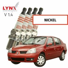 Свечи зажигания Renault Symbol (1) / Рено Симбол 1999 2000 2001 2002 2003 2004 2005 2006 2007 2008 V1.4 K7J700 / никель,4шт LYNXauto