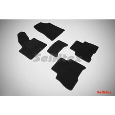 Ворсовые коврики LUX KIA Sorento 2 rest / Киа Соренто 2 Рестайл 2012-2015 черные Seintex 85485