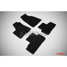 Ворсовые коврики LUX Toyota Highlander 3 / Тойота Хайлендер 3 2013-2019 черные Seintex 85488