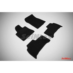 Ворсовые коврики LUX Toyota Land Cruiser 200 / Тойота 200 2007-2012 черные Seintex 87116