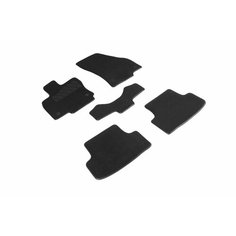 Ворсовые коврики LUX SKODA Kаroq, Volkswagen Taos / Шкода Карок 2020-н. в. черные Seintex 94656