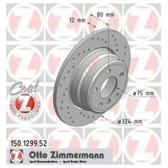 Тормозной диск задний Zimmermann 150129952 для BMW X5 E53