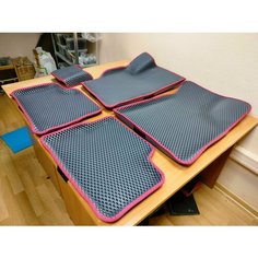 3D Eva коврики с бортами на автомобиль Kia Spectra Эва ковры на Киа Спектра Carply