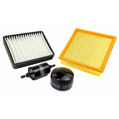 Комплект фильтров ТО для инжекторных ВАЗ 2110-2112, Лада Приора без кондиционера, ВАЗ 2108-21099, 2113-2115 с адаптером салонного фильтра