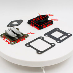 Лепестковый клапан 49сс 2т с патрубком и прокладками для детского квадроцикла KXD