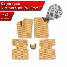 Коврики ЭВА Ромб для авто Chevrolet Spark M200-M250 / Шевроле Спарк 2005- Г. В. Бежевый с Бежевым кантом Richmark