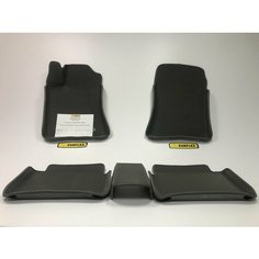 Коврики EVA для Toyota Avensis 2 поколение, T250 (01.2003 - 05.2008) - Комплект в салон - 3D С бортиками - Серый - Темно серый кант Нет бренда