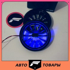 Воздуховод 2шт , решетка печки, дефлектор в стиле АМГ Синие (AMG) (2шт) для Гранта Granta, Калина 2, Renault Logan, Duster, Sandero Нет бренда