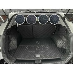 3D коврики из экокожи в багажник для Kia Sportage 5 NQ5 (5 п-е, 2021 - н. в.) / 3Д коврики из экокожи в багажник для Киа Спортейдж 5 NQ5 (5 п-е, 2021 - н. в.) Xmats