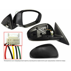 Зеркало правое для Ниссан Альмера G15 2012-2018 год выпуска (Nissan Almera G15) SAT ST-DT08-940-D1