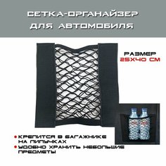 Сетка-органайзер на липучке для автомобиля, универсальная, 25х40 см General Painter