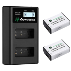 2 аккумулятора LP-E17 + зарядное устройство Powerextra CO-7144