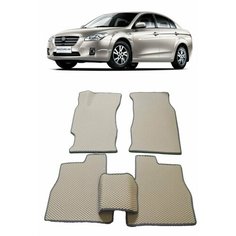 Ева коврики FAW Besturn B50 2009 - 2014/ Ева ЭВА сота/ цвет Черный c черной окантовкой / EVA Smart / коврики в салон автомобиля Фав