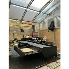 Стол-полка на торпеду с ящиком для Man TGA xxl широкая кабина чёрные соты Автостиль