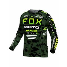 Мотоджерси FOXSPORT / Лонгслив дышащий цвета хаки темно-зеленый