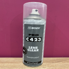 Лак для фар и оптики ПРОЗРАЧНЫЙ аэрозоль 400 мл. HB Body C423 Lens Clear