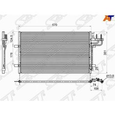 Радиатор кондиционера Ford Focus 98-11 / C-MAX 03-10 SAT