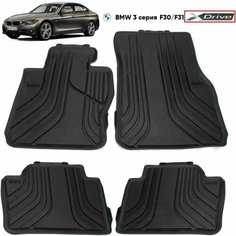 Коврики BMW 3 F30/ F31, M3 F80 (для автомобилей с xDrive) всепогодные резиновые (4 шт)