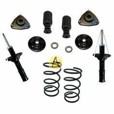 Комплект передней подвески пружины + амортизаторы + чашки Mitsubishi Lancer 9 (IX) 2000- пр-во Тайвань