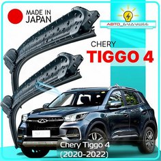 Дворники Chery Tiggo 4 / Чери Тигго 4 рест. 2020 / 2021 / 2022 Щетки стеклоочистителя бескаркасные автомобильные LYNXauto к-т 2 шт, 600мм-400мм