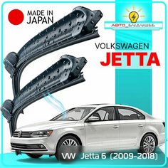 Дворники / Щетки стеклоочистителя бескаркасные VW / Volkswagen Jetta 6 / Джетта 6 2010 2011 2012 2013 2014 2015 2016 2017 2018 Push Button 16mm 600-480 Lyn Xauto