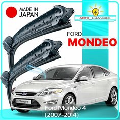 Дворники / Щетки стеклоочистителя бескаркасные Ford Mondeo 4 / Форд Мондео 4 BE7, BD7 2007 2008 2009 2010 2011 2012 2013 2014 Push Button 19mm 650-480 Lyn Xauto
