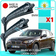 Дворники BMW X1 (1) E84 / БМВ Х1 Е84 2009 / 2010 / 2011 / 2012 Щетки стеклоочистителя бескаркасные автомобильные LYNXauto 600мм-480мм к-т 2шт.