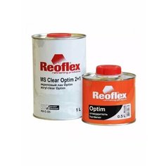 Лак Reoflex MS Optim, акриловый, 2K, прозрачный, глянцевый, комплект лак+отвердитель