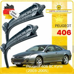 Дворники Peugeot 406 8C Пежо 406 купе 2-й рест 2003 2004 2005 Щетки стеклоочистителя бескаркасные автомобильные 600мм-530мм к-т 2шт. Sufix
