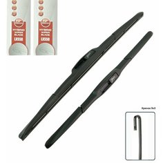 Дворники / Щетки стеклоочистителя гибридные Great Wall Safe / Грейт Вол Сейф 2001 2002/ 2003 2004 2005 2006 2007 2008 2009 Крючок 9x3 550-550 Lyn Xauto