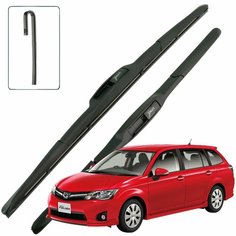Дворники Toyota Corolla Filder E160 / Тойота Королла Филдер 2012 2013 2014 2015 Щетки стеклоочистителя Гибридные LYNXauto 650мм-400мм к-т 2шт.