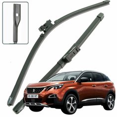 Дворники Peugeot 3008 (2) M / Пежо 3008 М 2016 / 2017 / 2018 / 2019 / 2020 Щетки стеклоочистителя бескаркасные автомобильные LYNXauto 700мм-400мм к-т 2шт.