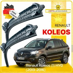 Дворники Renault Koleos (1) HY0 Рено Колеос 2-й рест. 2013 2014 2015 2016 Щетки стеклоочистителя бескаркасные автомобильные 600мм-480мм к-т 2шт. Sufix