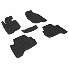 Комплект автомобильных ковриков Seintex 83325 MITSUBISHI L200 2006-2015 резиновые, с высоким бортом