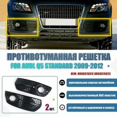 Противотуманная решетка для Audi Q5 Standard 2009 -2012, фара переднего бампера, гоночные решетки, автомобильные аксессуары 8R0807681E 8R0807682E Нет бренда