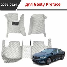 Автомобильные 3D-коврики, используемые для Geely Preface 2020 2021 2022 2023 2024, представляют собой водонепроницаемый и износостойкий кожаный материал для защиты салона автомобиля. Нет бренда