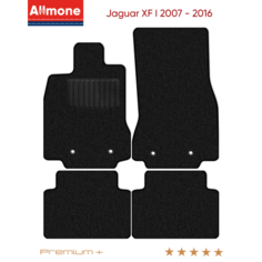 Коврики в салон текстильные Allmone "Премиум+" для Jaguar XF 1 (Х250, X250) 2007 - 2016, черные, 4шт. / Ягуар