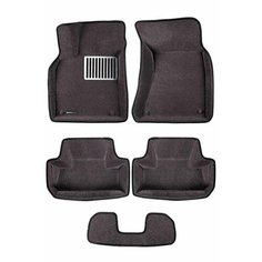 Коврики текстильные 3D Euromat для AUDI Q5 (2008-2016), с металлическим подпятником, темносерые