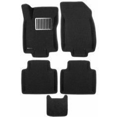Коврики текстильные 3D Euromat для Nissan X-Trail III (T32, 2014-2022) / 3Д Евромат Ниссан Х Трейл Т32, с металлическим подпятником, черные