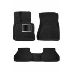 Коврики текстильные 3D Euromat для BMW X5 F15 (2013-2018) / X6 F16 (2014-2020) (Евромат 3Д для БМВ Х5 Ф15 / Х6 Ф16), с металлическим подпятником, черные