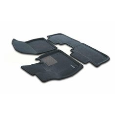 Коврики текстильные 3D Euromat для Lixiang L7 (рестайл 05/2024+) / 3Д Евромат с бортиками для Li Auto Лисян Л7, с полиуретановым подпятником, темносерые