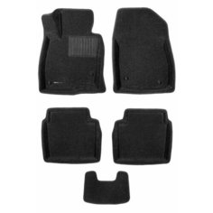 Коврики текстильные 3D Euromat для Mazda 6 III (GJ GL 2013-2022) / 3Д Евромат Мазда 6, с полиуретановым подпятником, черные