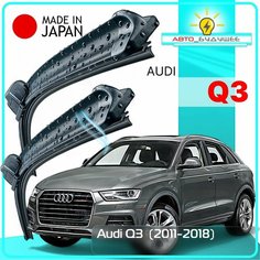 Дворники / Щетки стеклоочистителя бескаркасные Audi Q3 / Ауди Q3 8UB, 8UG 2011 2012 2013 2014 2015 2016 2017 2018 Push Button 16mm / LYNX (Япония) 600 мм - 530 мм / 1n7RQJvD
