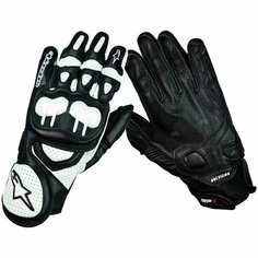 Alpinestars Мотоциклетные перчатки, кожаные перчатки, размер M, черно-белые
