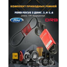 Комплект приводных ремней FORD Focus 2 двиг. 1.4-1.6 ГУР+ Кондиционер Dongil