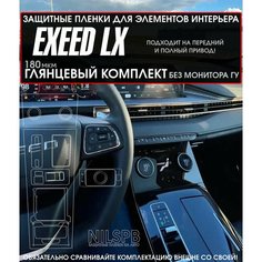 Exeed LX | Защитные глянцевые пленки на консоль/ климат | Эксид ЛХ | полиуретан | NILSPB/НИЛСПБ
