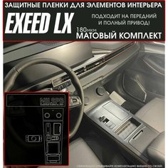Exeed LX | Защитные матовые пленки на консоль/ климат/ монитор ГУ | Эксид ЛХ | полиуретан | NILSPB/НИЛСПБ