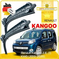 Дворники Renault Kangoo Z.E. (1) KW0 Рено Канго 2013 2014 2015 2016 2017 2018 2019 2020 Щетки стеклоочистителя бескаркасные автомобильные 600 мм - 550 мм к-т 2шт / qhuyboTk Sufix
