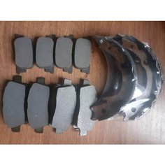 Комплект колодок передние+задние и ручник лифан солано Lifan solano все колодки